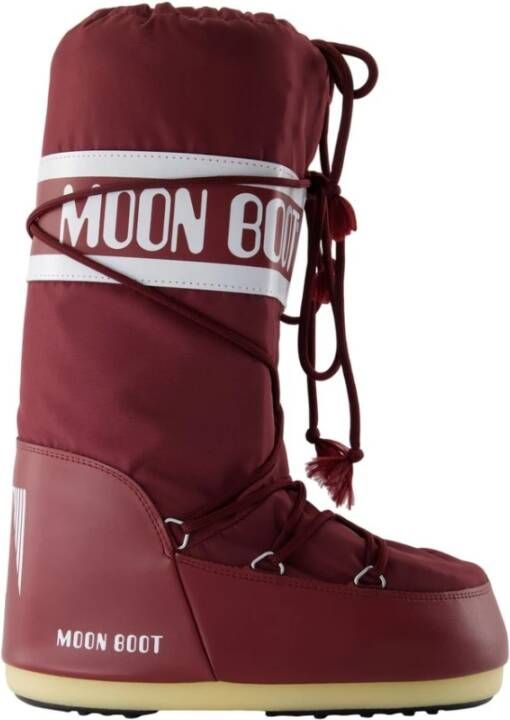 Moon Boot Bordeauxrode Synthetische Icon Laarzen