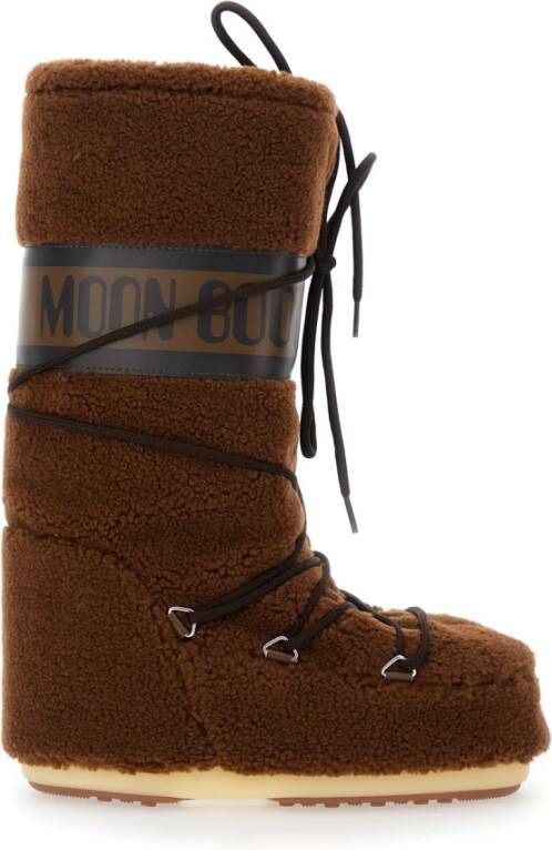 Moon Boot Bruine Fleece Winterlaarzen
