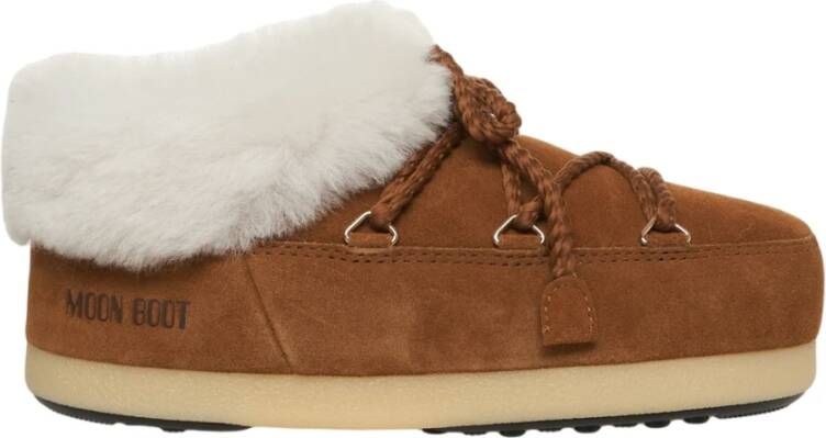 Moon Boot Bruine Leren Veterschoenen - Foto 2