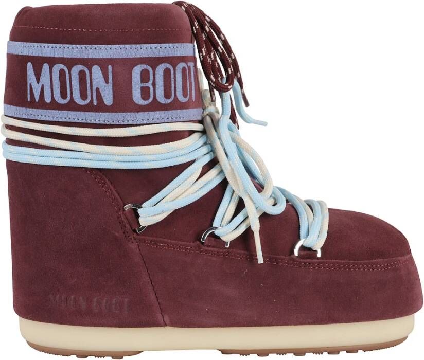 Moon Boot Burgundy Suede Low Icon Boot