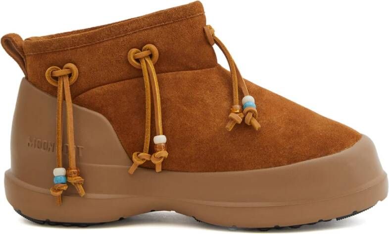 moon boot Chunky Suede Slip-On Laarzen Brown Dames