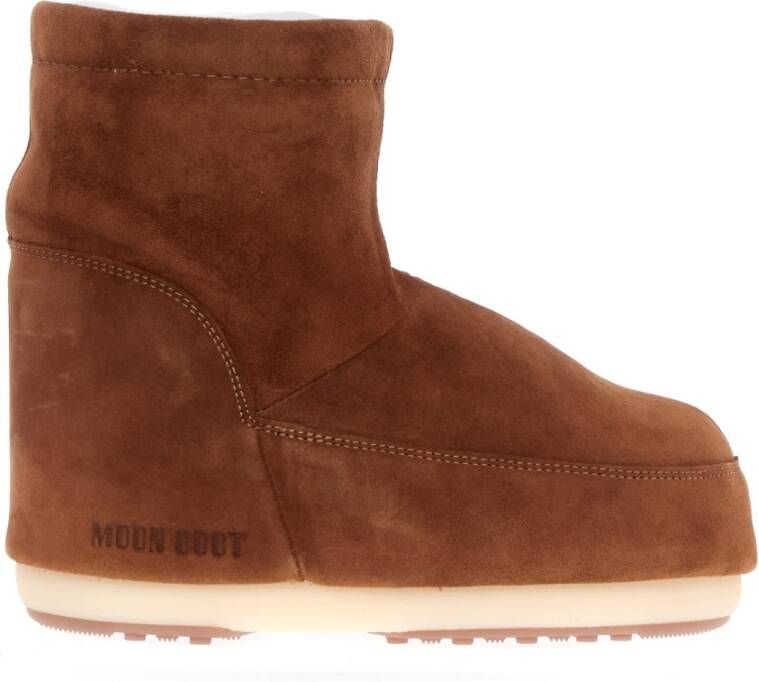 Moon boot Minimalistische Leren Laars Bruin Suède Instapmodel Brown Dames - Foto 1