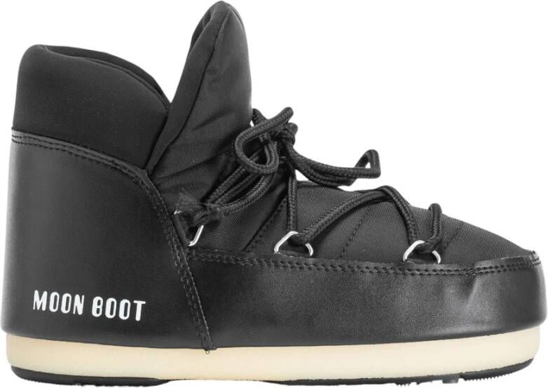 Moon boot Zwarte Nylon Enkellaarzen met Isolerende Padding Black Heren