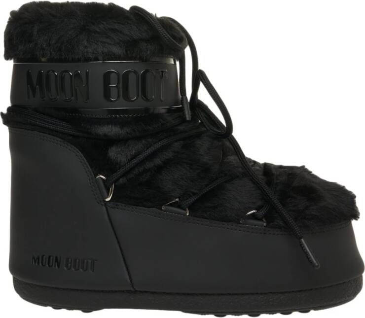 Moon Boot Faux Fur Enkellaarzen Nero Aw25