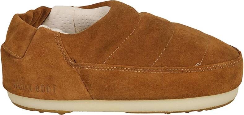 moon boot Gestikte Sandalen Brandy Brown Dames