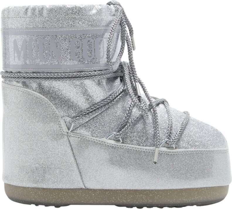 moon boot Glitter Geïsoleerde Waterdichte Laars Gray Dames