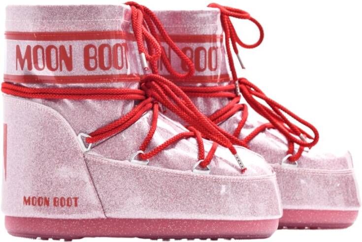 Moon boot Glitter Winterlaarzen met warme voering Pink Dames