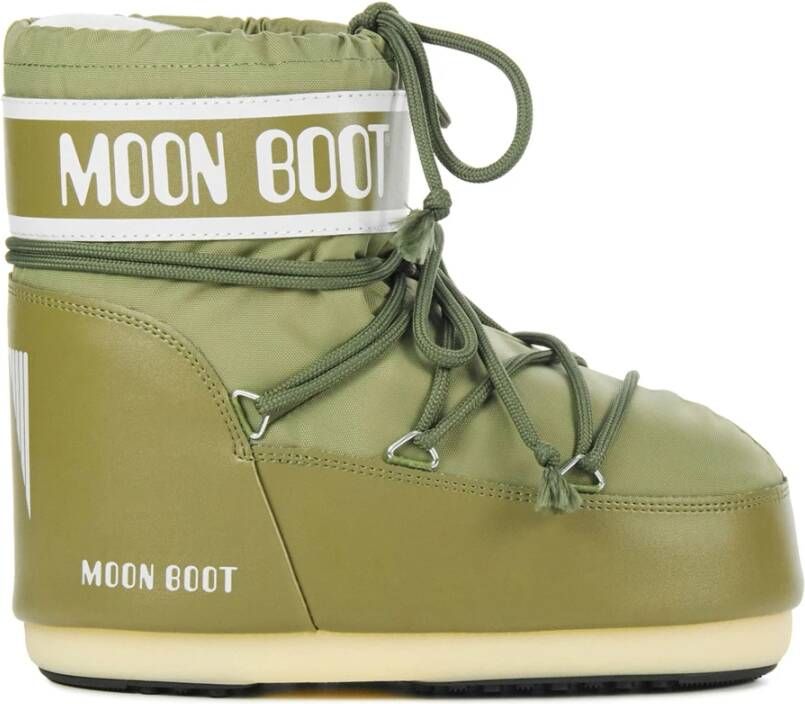 moon boot Groene Suède Enkellaarsjes Green Dames