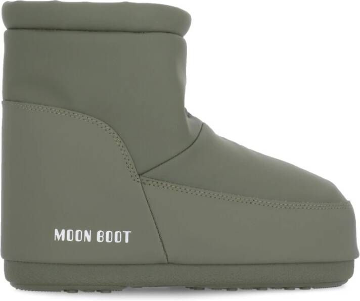 Moon boot Militair groen rubber icoon lage enkellaarzen Green Dames