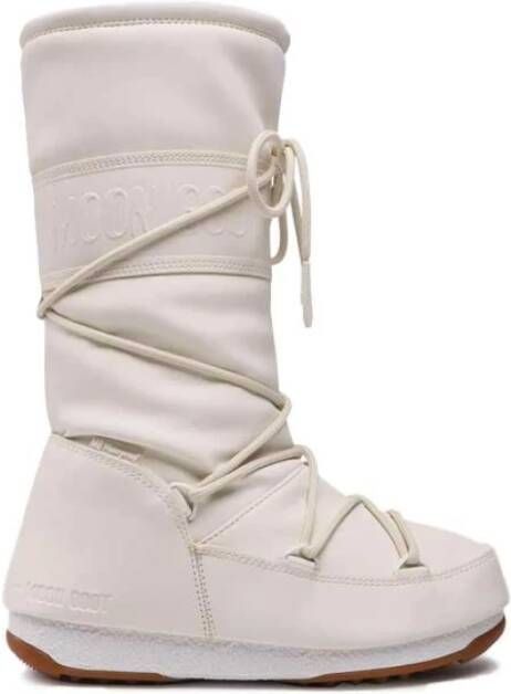 Moon boot Hoge Rubberen Creme Laarzen Beige Dames