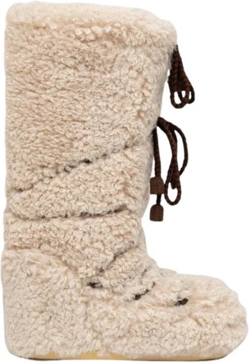 Moon Boot Beige Winterlaarzen met Kruisveter