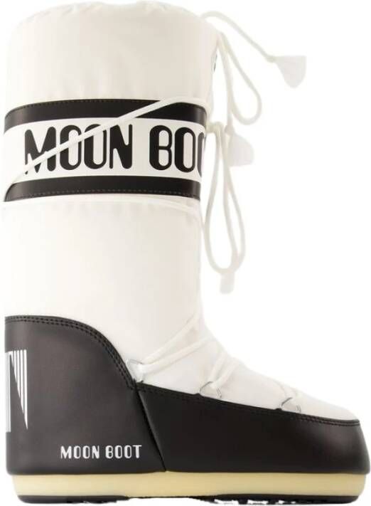 moon boot Icon Laarzen Synthetisch Zwart Wit Black Dames