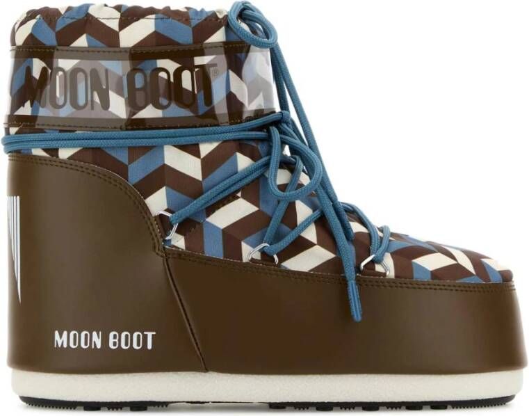 MOON BOOT Snowboots Dames Icon Low Optical Maat: 39 41 Materiaal: Leatherlook Kleur: Bruin