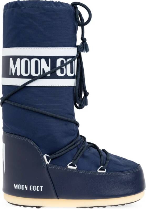 moon boot Icon Nylon Sneeuwlaarzen Blue Dames