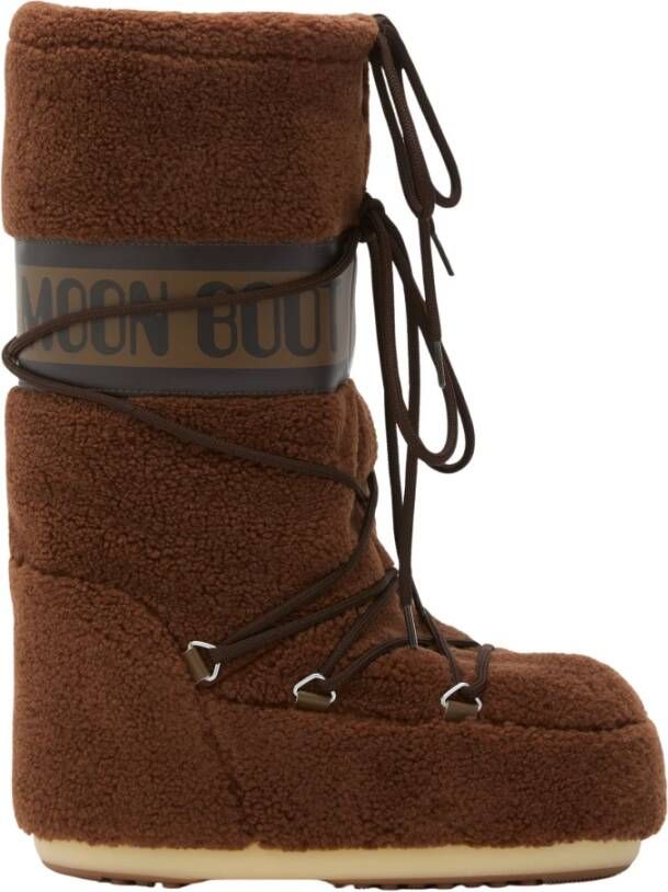 Moon Boot Icoon Bruine Fleece Laarzen