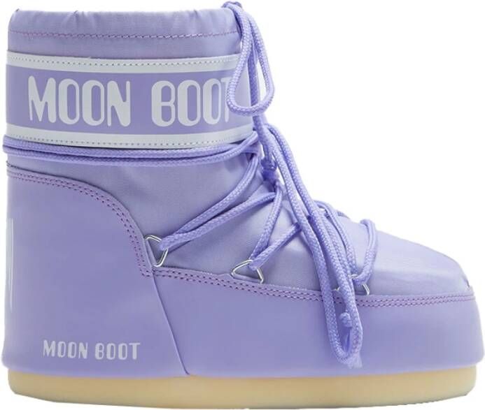 Moon boot Klassieke Korte Nylon Cuff Moon Winterlaarzen Purple Dames
