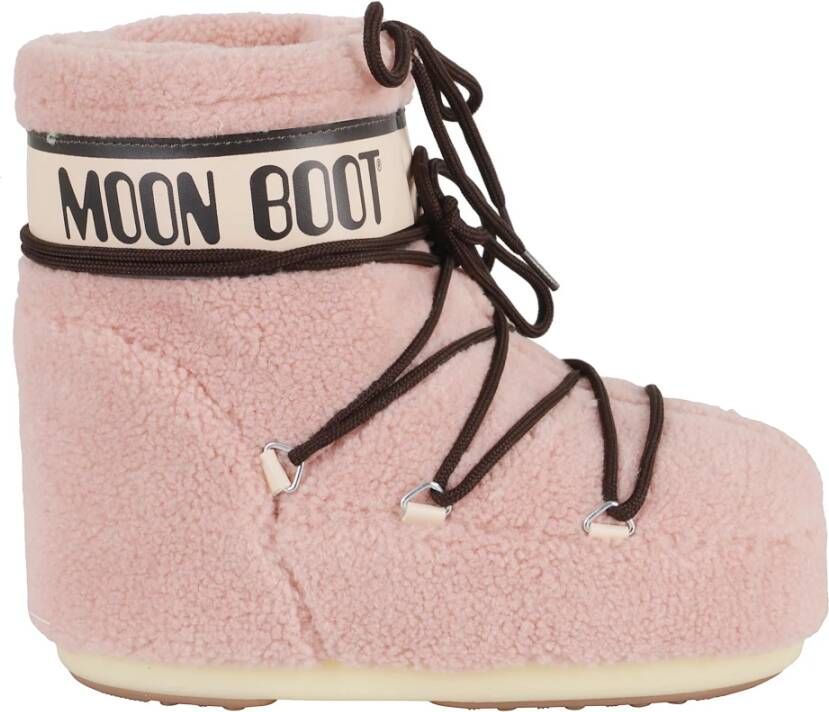 Moon Boot Lage Fleece Icoon Laars Roze