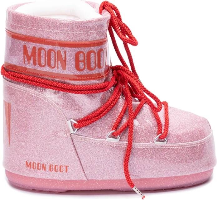 moon boot Lage Glitterlaarzen Pink Dames