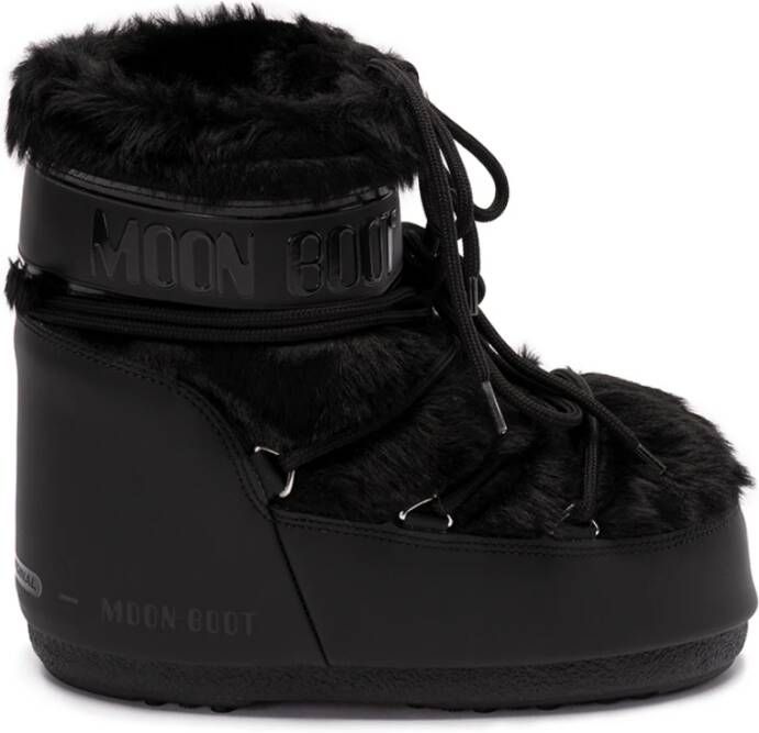 Moon Boot Icon Low Faux Fur Snowboots Sneeuwlaarzen Dames Zwart - Foto 3