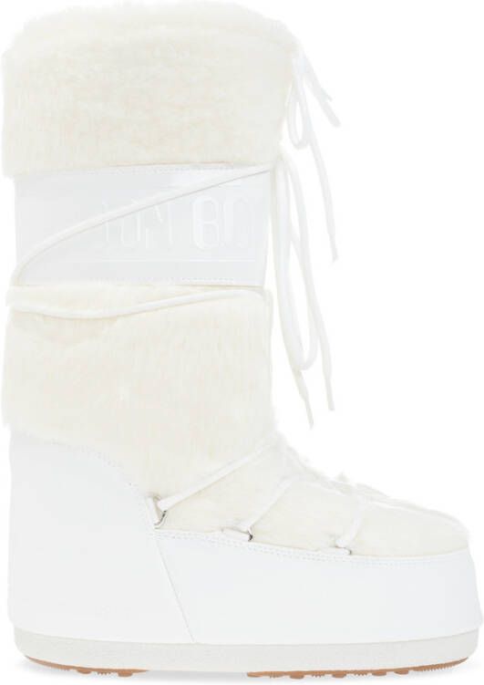 Moon boot Witte winterlaarzen met imitatiebont White Dames