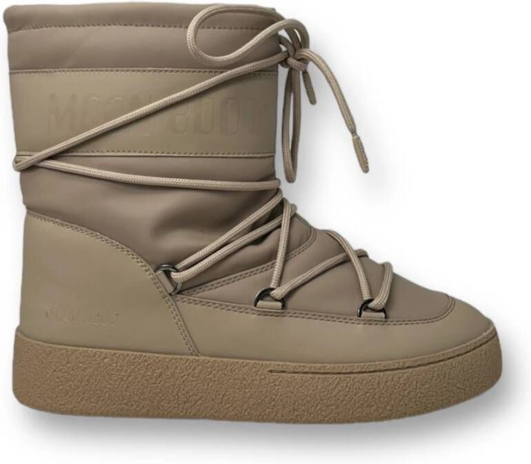 Moon boot Ltrack Tube Enkellaarzen Beige