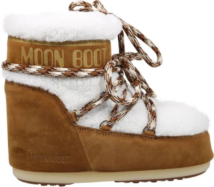 moon boot MB Icon LOW Shearling Boot Brown Dames