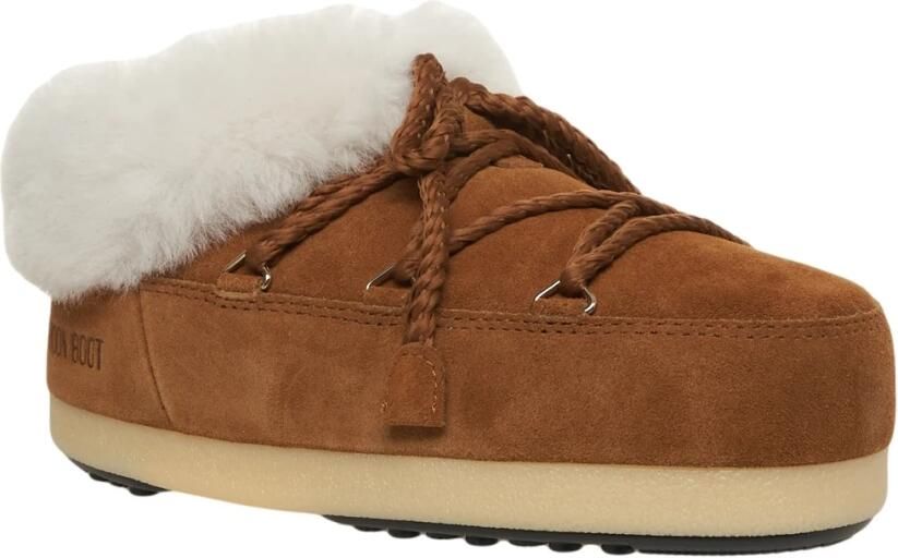 Moon Boot Bruine Leren Veterschoenen