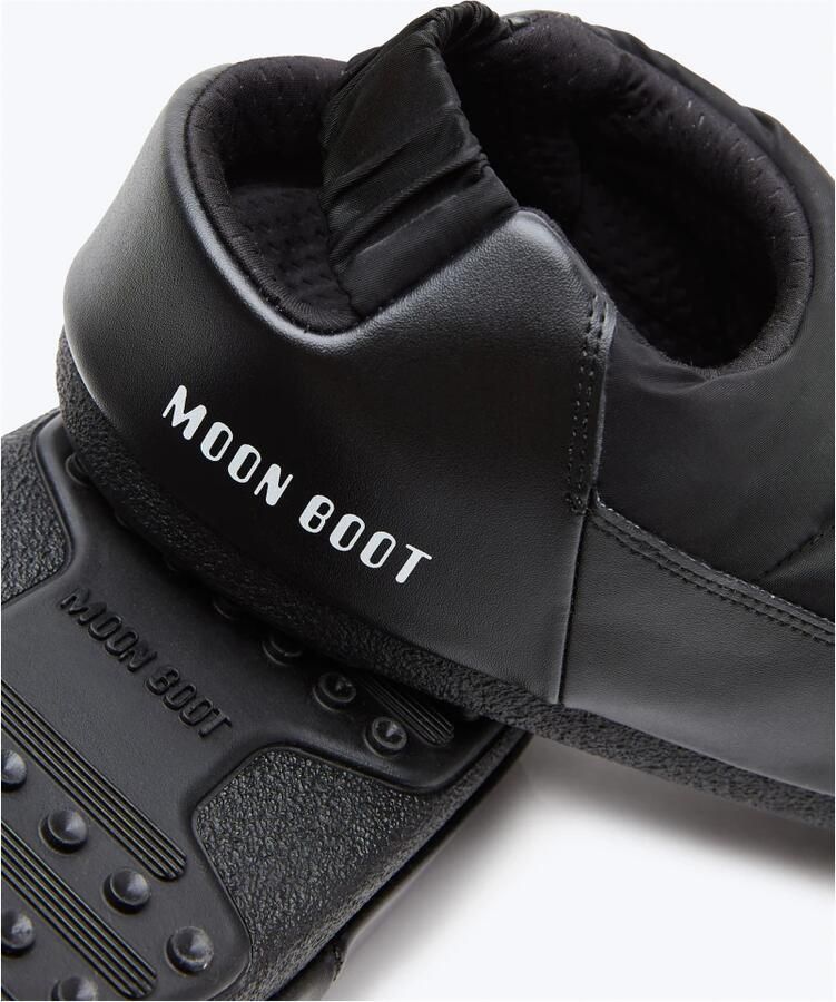 Moon boot Zwarte gewatteerde nylon muilen voor heren Black Heren - Foto 2