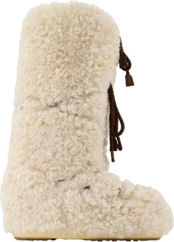 Moon Boot Beige Winterlaarzen met Kruisveter - Foto 3