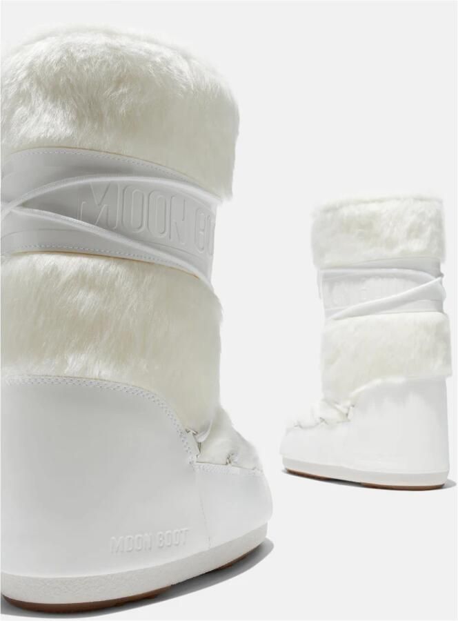Moonboot Boots & laarzen Moon Boot Mn Icon Faux Fur Boots Off White 80d1408 in wit - Foto 4