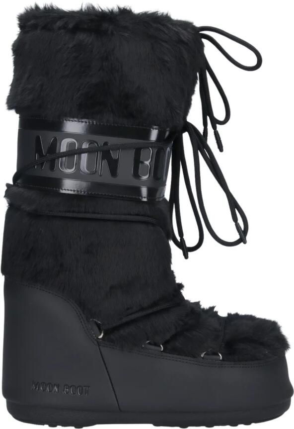 Moon boot Zwarte Instaplaarzen met Nepbont en Verstelbaar Trekkoord Black Dames - Foto 3