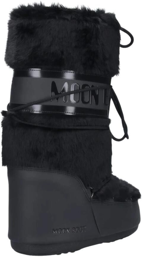 Moon boot Zwarte Instaplaarzen met Nepbont en Verstelbaar Trekkoord Black Dames - Foto 12