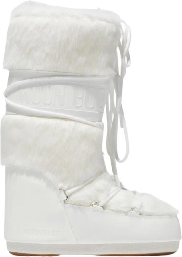 Moonboot Boots & laarzen Moon Boot Mn Icon Faux Fur Boots Off White 80d1408 in wit - Foto 6