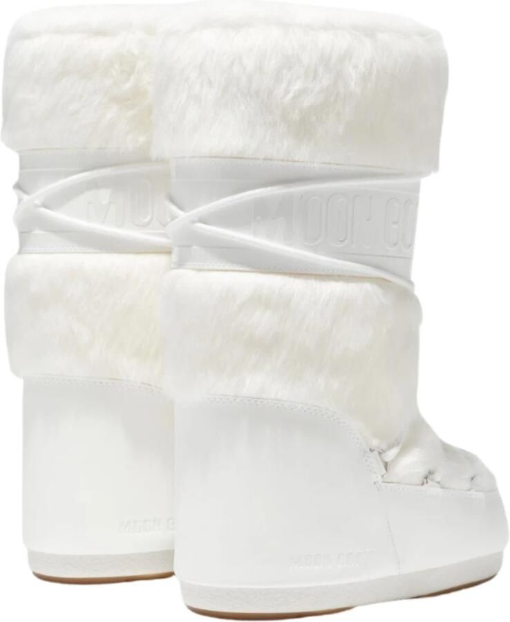 Moonboot Boots & laarzen Moon Boot Mn Icon Faux Fur Boots Off White 80d1408 in wit - Foto 3