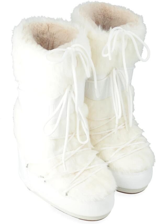 Moonboot Boots & laarzen Moon Boot Mn Icon Faux Fur Boots Off White 80d1408 in wit - Foto 7
