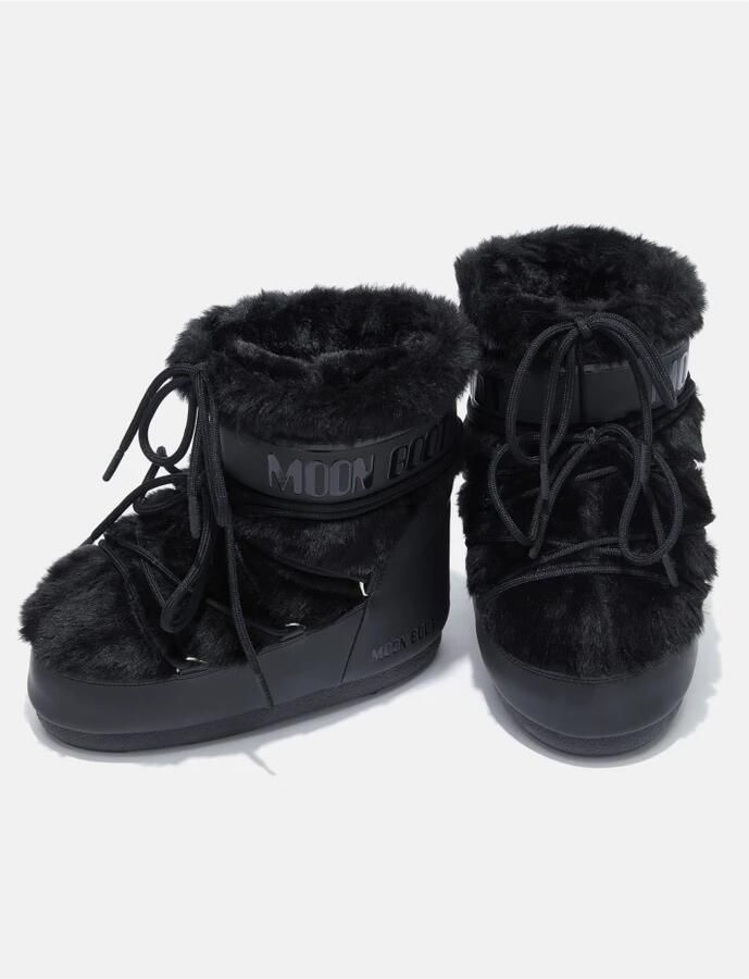 MOON BOOT Snowboots Dames Icon Low Faux Fur Faux Fur Zwart - Foto 10