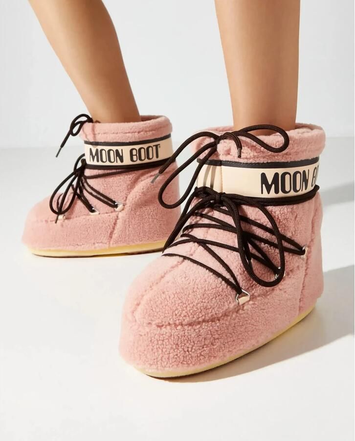 MOON BOOT Snowboots Dames Icon Low Fleece Maat: 39 41 Materiaal: Faux Fur Kleur: Roze - Foto 9