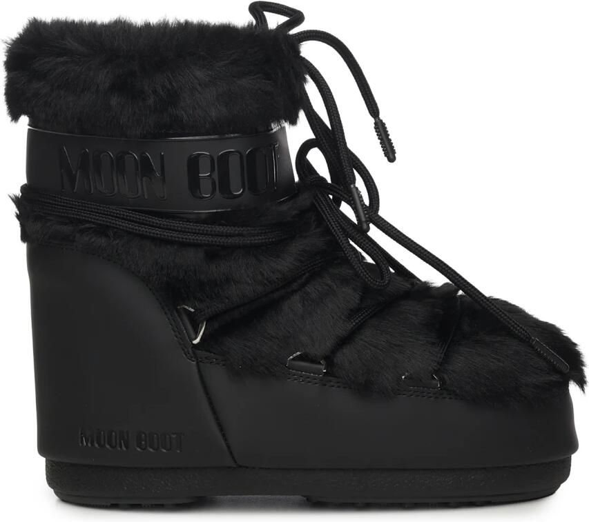 MOON BOOT Snowboots Dames Icon Low Faux Fur Faux Fur Zwart