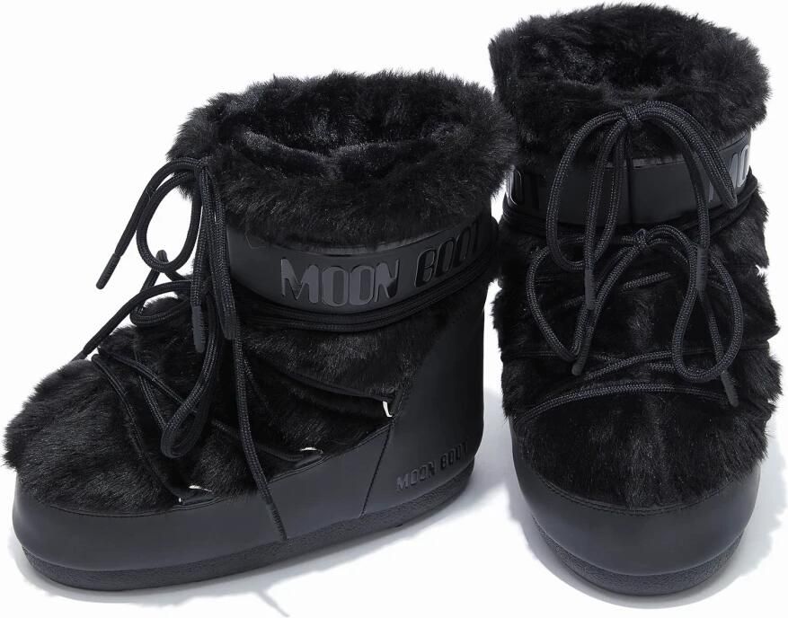 MOON BOOT Snowboots Dames Icon Low Faux Fur Faux Fur Zwart - Foto 3