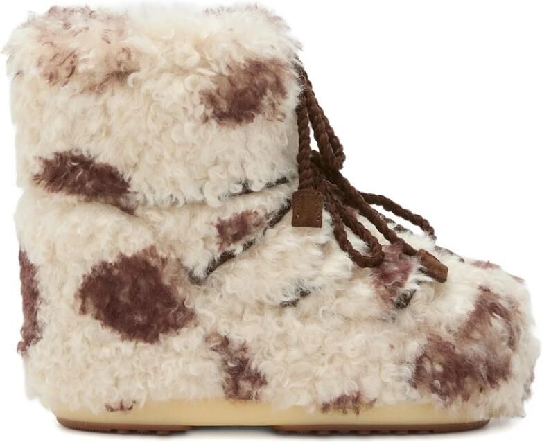 Moon Boot Icon Low Cow Print Curly Boots