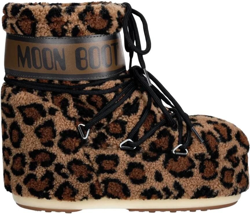 Moon Boot Laarzen Cognac Mb Icon Low Fleece Leopard Boots Cogna d1409960