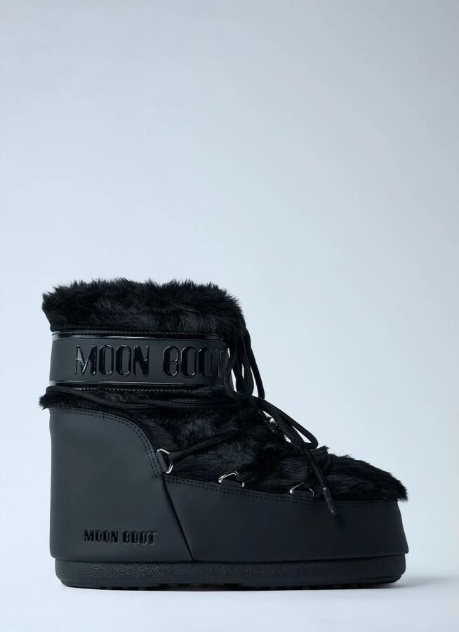 MOON BOOT Snowboots Dames Icon Low Faux Fur Faux Fur Zwart - Foto 13