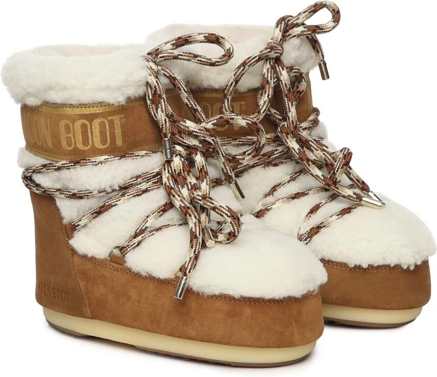 MOON BOOT Snowboots Dames Icon Low Shearling Suède Bruin - Foto 14