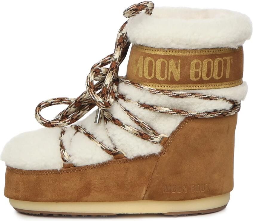 MOON BOOT Snowboots Dames Icon Low Shearling Suède Bruin - Foto 7