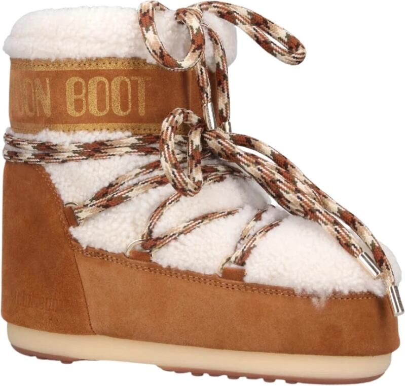 MOON BOOT Snowboots Dames Icon Low Shearling Suède Bruin - Foto 8