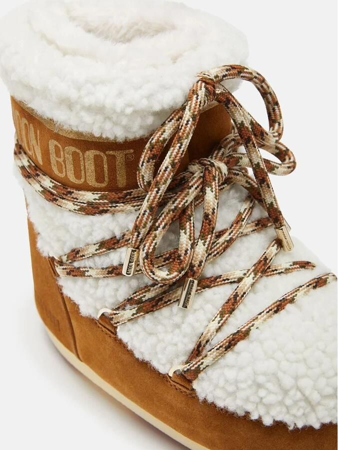 MOON BOOT Snowboots Dames Icon Low Shearling Suède Bruin - Foto 5