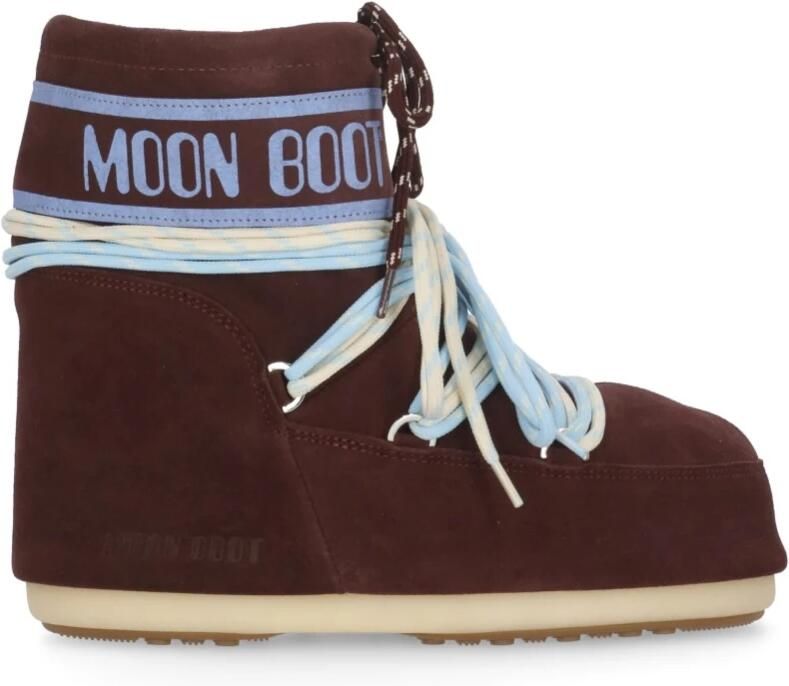 Moon Boot Bordeaux Suède Iconische Lage Laarzen
