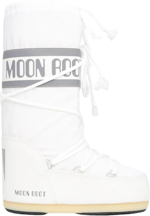 Moon boot Waterdichte witte stoffen laarzen met trekkoord Wit Dames - Foto 5