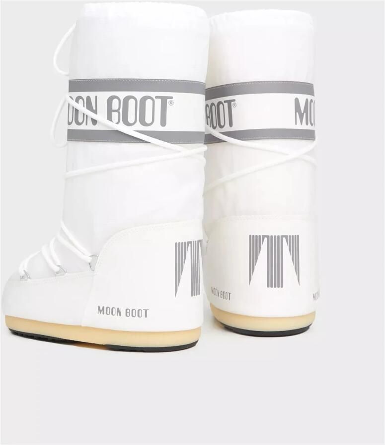 Moon boot Waterdichte witte stoffen laarzen met trekkoord Wit Dames - Foto 4