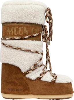 MOON BOOT Snowboots Dames Icon High Shearling Suède Camel